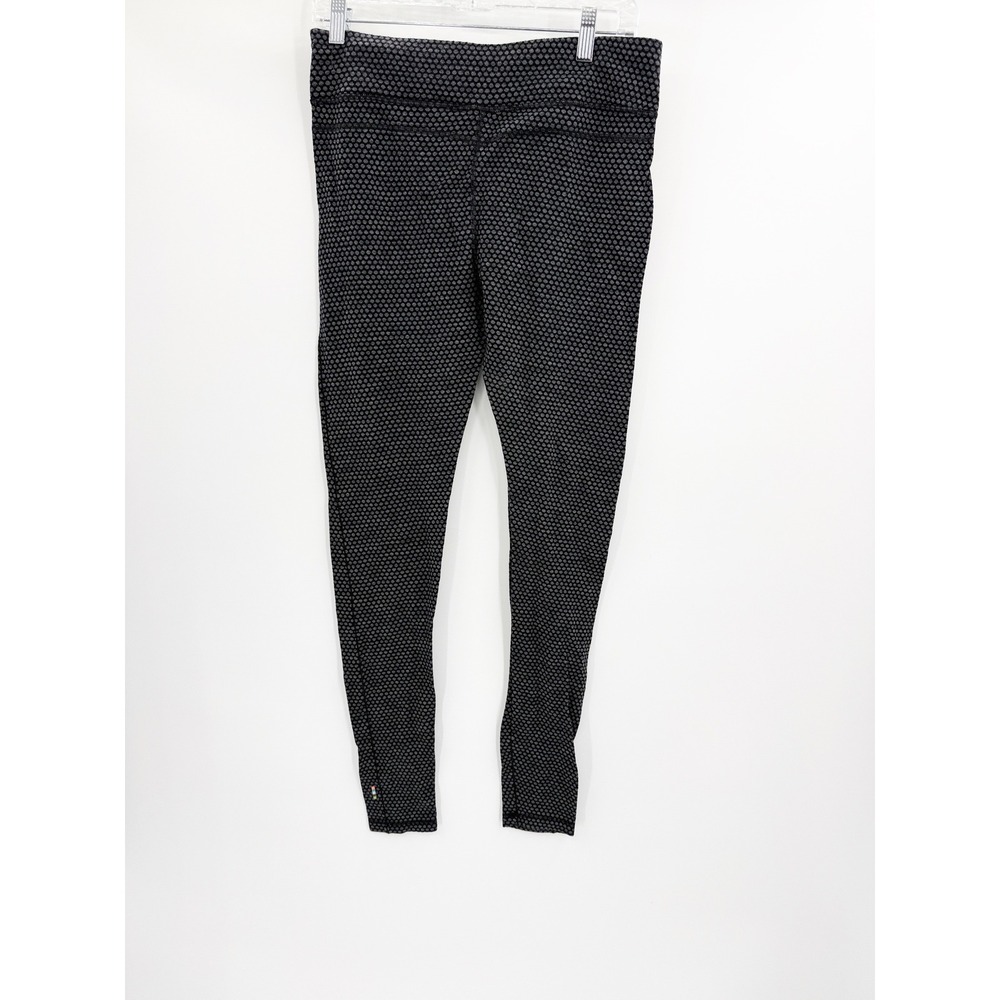 Smartwool Merino 250 Base Layer Bottom Leggings Black Grey Dot Womens Large - Picture 7 of 11